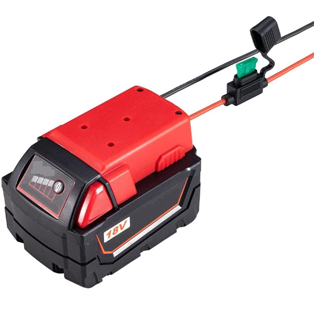Адаптер-преобразователь для DIY-аккумулятора для литиевой батареи milwaukee m1818v с предохранителем и клеммами, Адаптер питания
