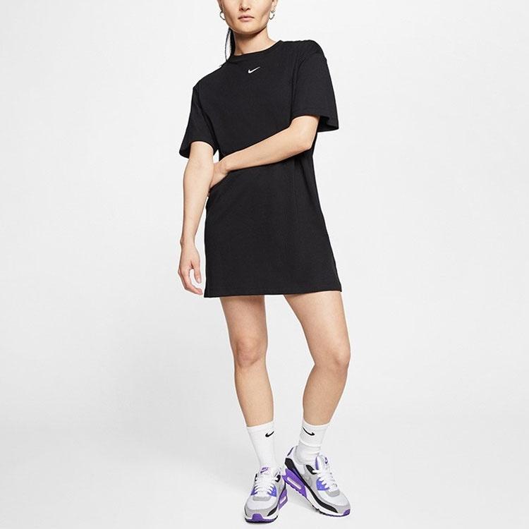 (WMNS) Nike As W Nsw Essntl Casual Sports Round Neck Short Sleeve Black Dress Women's CJ2243-010