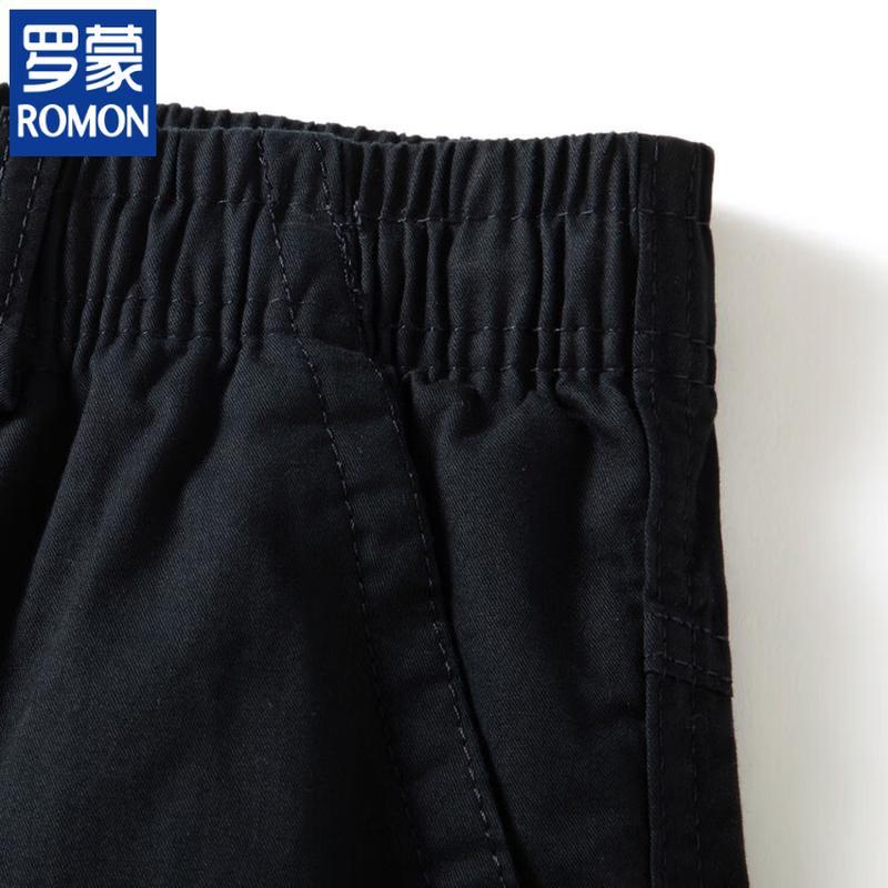 ROMON Men's Pure Cotton Sports Casual Cropped Pants