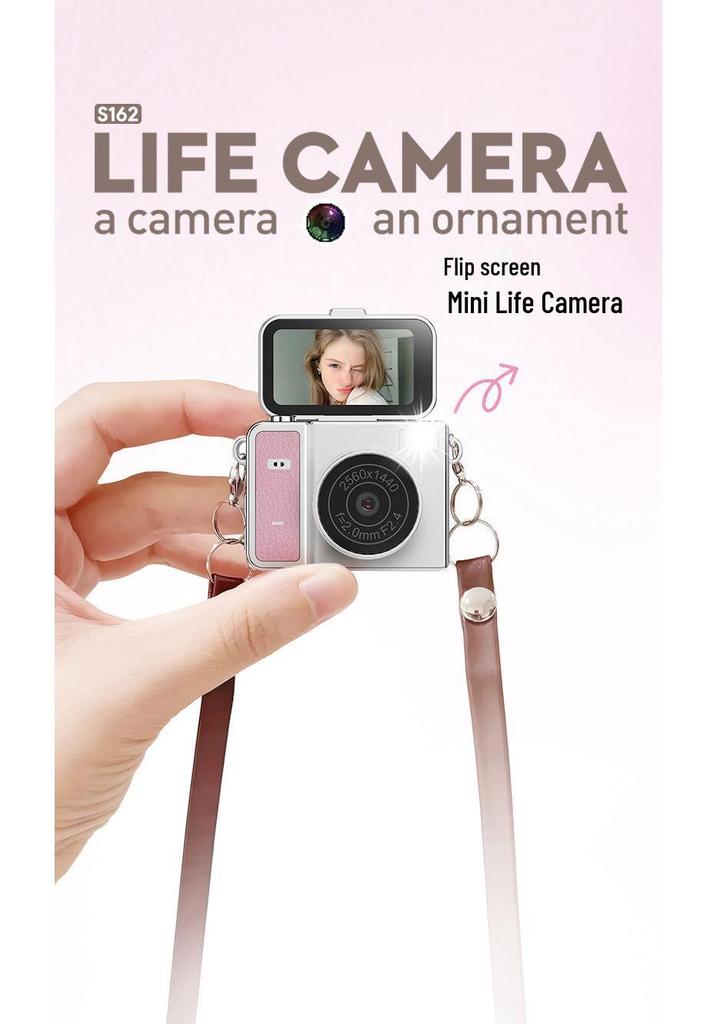 Compact Flip-Screen Mini Camera Pendant - Perfect for Backpacking, Parties, and Student Adventures