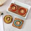 DIY Wood Beads Bracelet Holder Design Craft Storage Necklace Beading Plate  Home