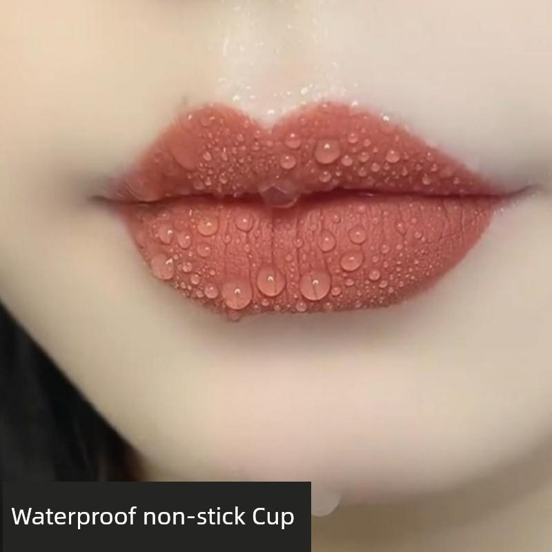 Li Jiaqi Recommend No Stain on Cup Non-Fading Cinnamon Milk Tea Carrot Lipstick Raincoat Plain White Waterproof
