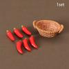 1/12 Dollhouse Simulation Vegetable Basket Set Dollhouse Vegetables Decoration Dolls House Miniature Kitchen Play Toys