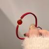 Agate Hand Rope Bracelet Hand Woven Lucky Transfer Beads Red Rope Adjustable Jewelry