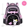 New Korean Primary PU Leather School Bag Fashion Cute Girls With Cute Cat Orthopaedic Waterproof Backpack