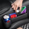 2pcs Main and Secondary Pair Universal Car Seat Gap Organizer, Multi-functional Storage Box with Cup and Mobile Phone Holder, Car Interior Accessories