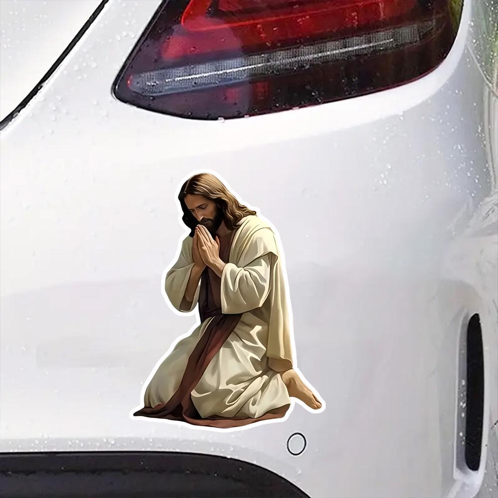 Jesus Prayer Shelter Artistic Car Sticker Vinyl Decal Waterproof Rear Window Motorcycle Camper Bumper Truck Laptop Decoration JM22