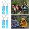 4Pcs Double Tube Emergency Whistles Clear Loud Sound Compact Size Portable Corrosion-Resistant Safety Survival Whistles with Keyring