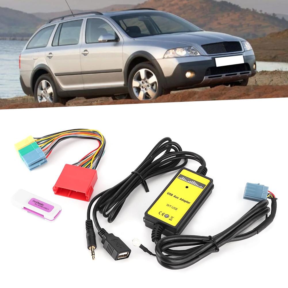 8-контактный адаптер для смены компакт-дисков, 20 Гц — 20 кГц, MP3, USB-аудио, автомобильный интерфейс AUX, подходит для сиденья