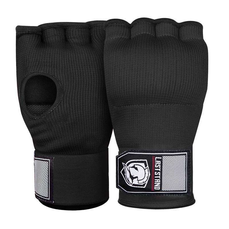 Гелевая боксерская перчатка Mma Half Finger Sanda Muay Thai Training Hand Wrap Внутренняя перчатка с длинным ремешком на запястье Аксессуары для тренировок по боксу