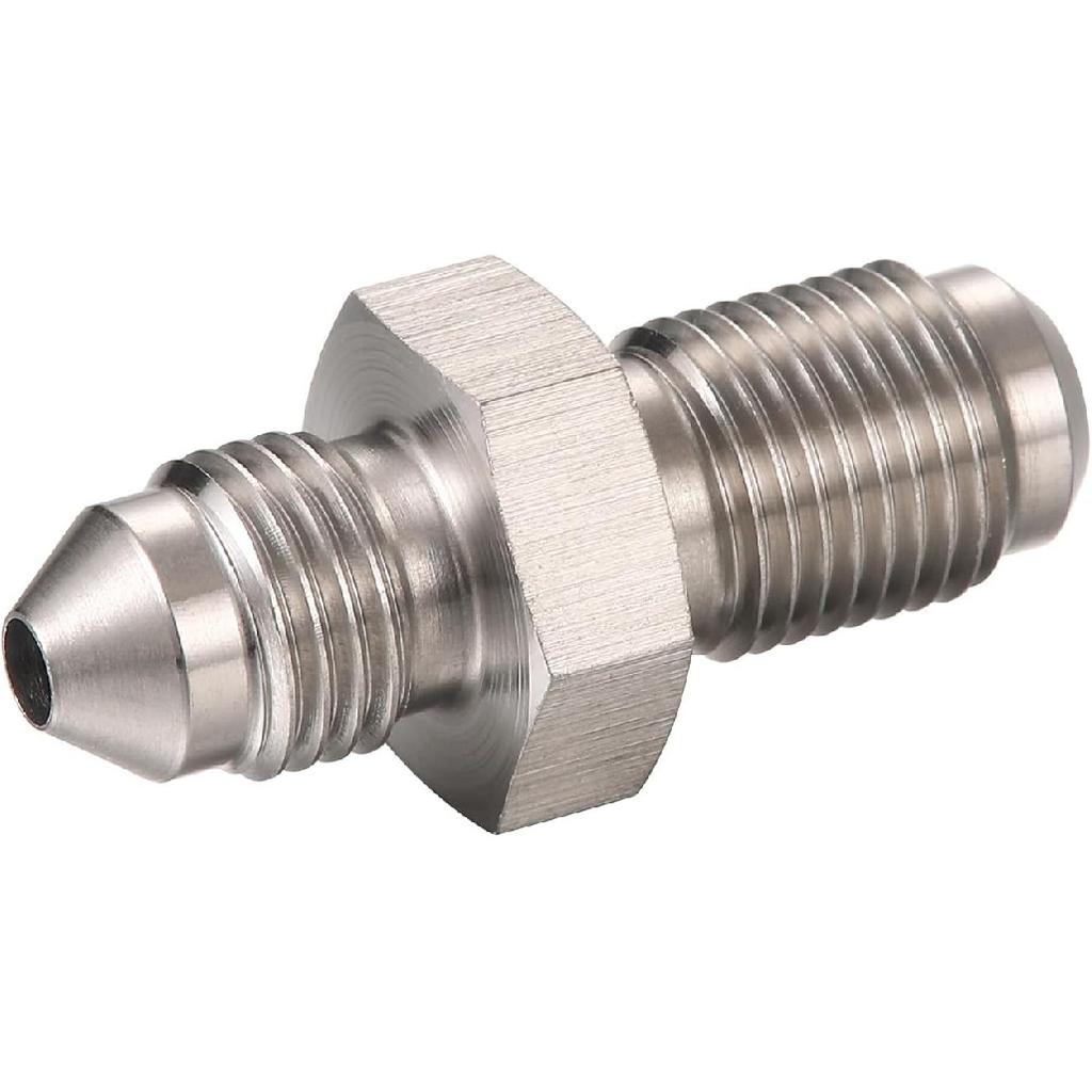 3AN Male to M10x1.0 Metric Stainless Steel Brake Clutch Adapter Fitting Connector