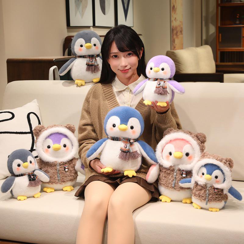 Плюшевая игрушка-пингвин Бинг Двен Двен — маленькая плюшевая кукла для детей, подушка в подарок на день рождения.