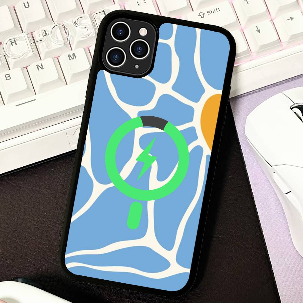 Abstract Flower Market For Magnetic Phone Case For IPhone 17 16 Pro Max 15 Plus 14 13 12 11 Cover
