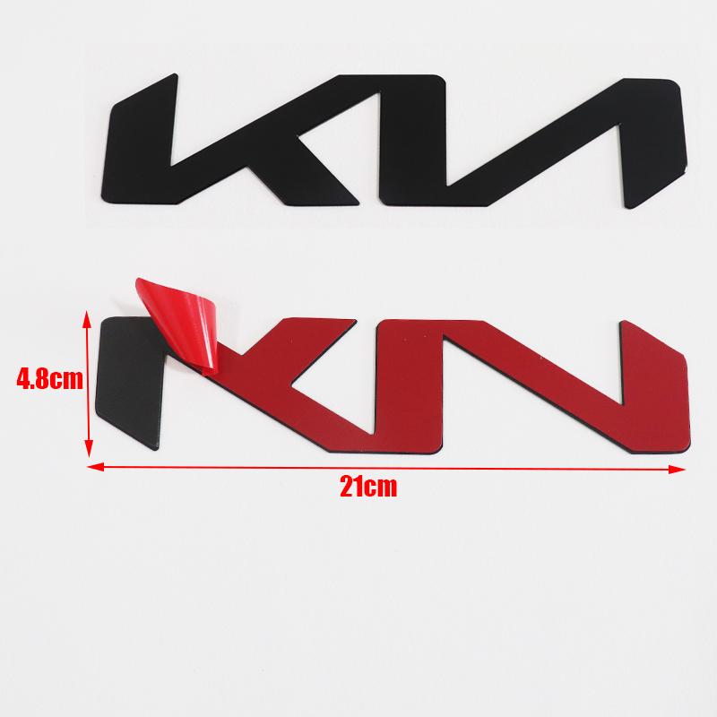 AAND1 1pcs 3D newest aluminum Car Front logo Front hood Rear Bumper tail door trunk sticker car Emblem styling Accessories For kia