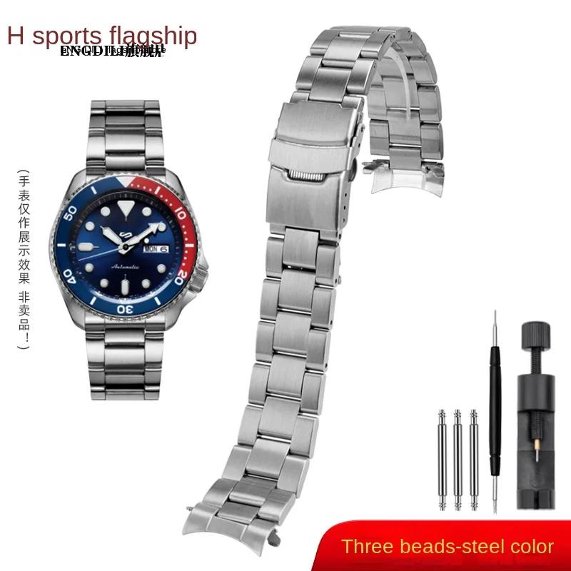 For Casio Duro Mdv107-1A MDV106-1A MDV-106 Seiko Watch Strap Stainless Steel Diving Metal Men's Watchband 20mm 22mm Accessories