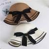 Summer Bowknot Decor Straw Hat Classic Simple Lightweight Sun Protection Hats Travel Seaside Outdoor for Women