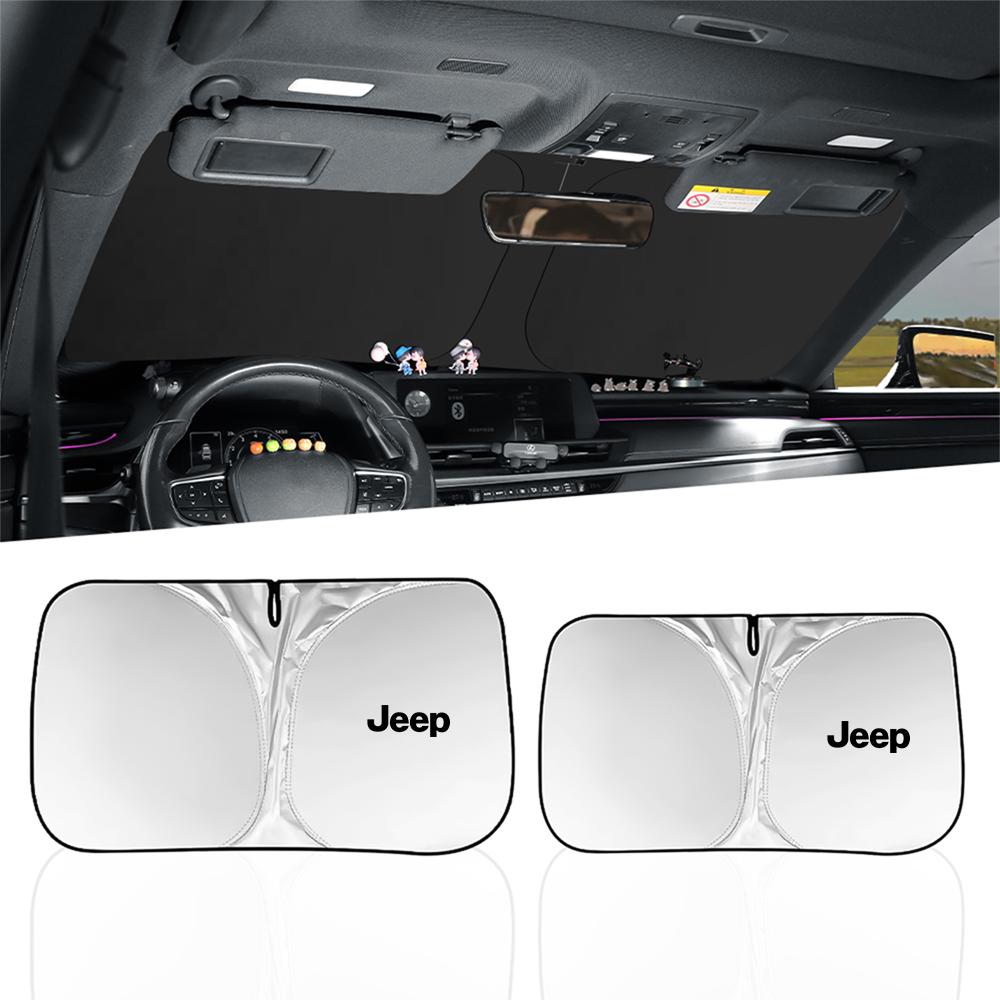 CNF1 Folding Car Window Sunshade Cover Sun Shade Windshield Visor Protector Windscreen For Jeep Renegade Wrangler JK Compass Cherokee