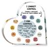 1PC Heartfelt Mental Health Decor Acrylic Plaque Sign Inspirational Things I Can Control Artwork,Therapist Office Room Decor