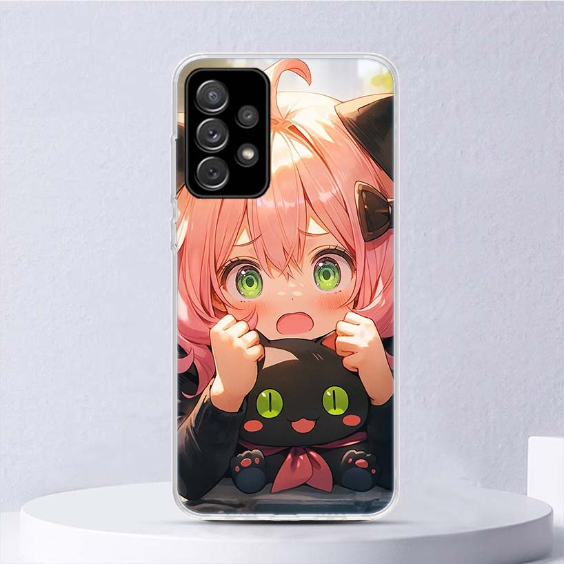S-Spy Family Anya Soft Case For Samsung Galaxy A52 A42 A32 A22 A12 A02S Phone Cover A50 A51 A70 A71 A41 A31 A21S A40 A30 A20E A1