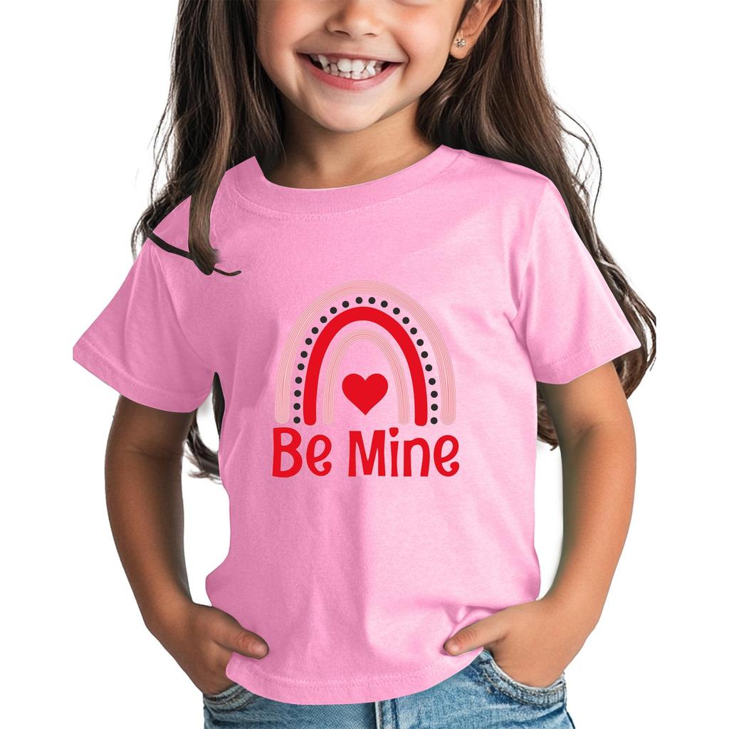 Рубашка на День святого Валентина для малышей, девочек и мальчиков, милые футболки с сердечками, детские футболки на День святого Валентина
