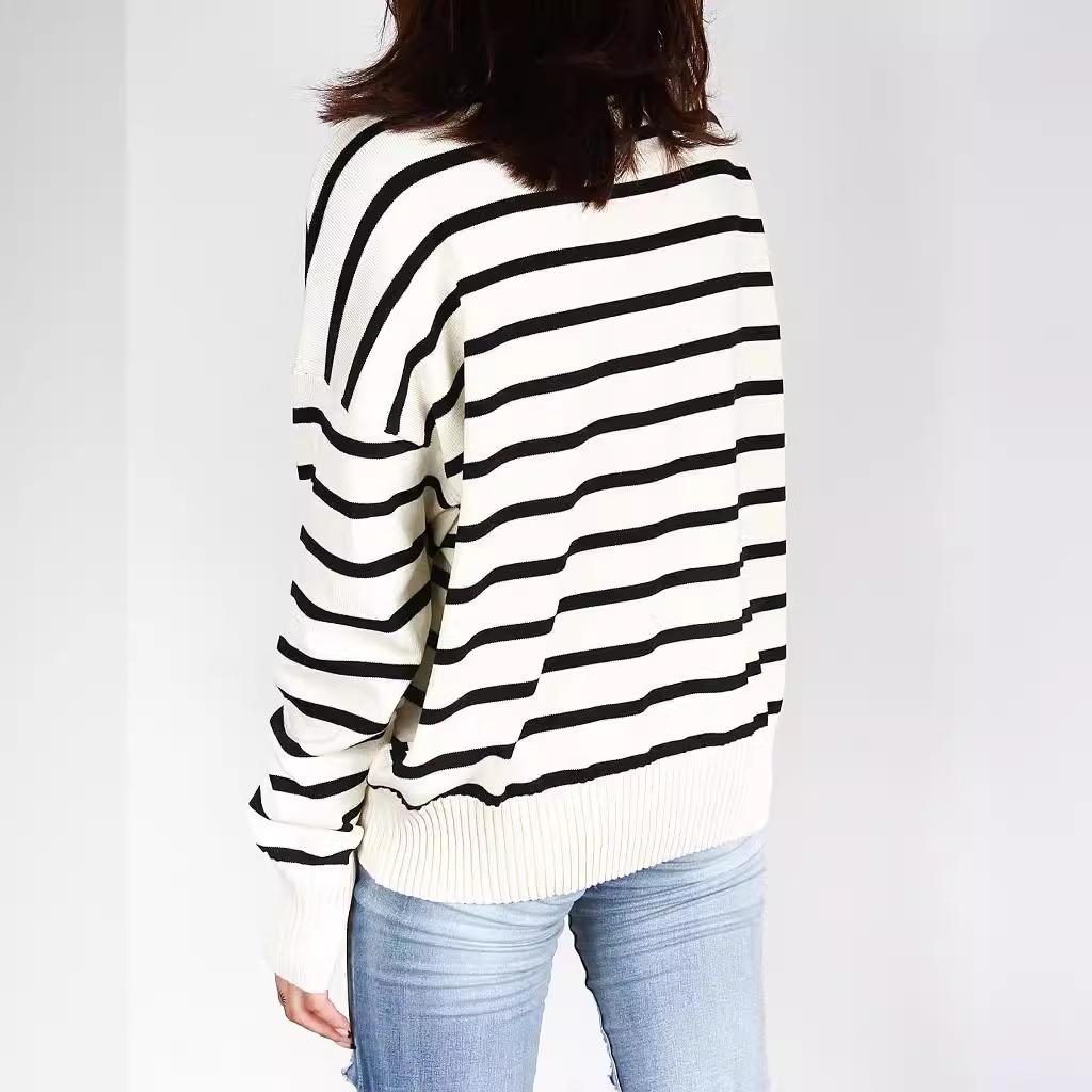 Осенне-зимний женский трикотажный ребристый топ с круглым вырезом, вязаный свитер в стиле пэчворк