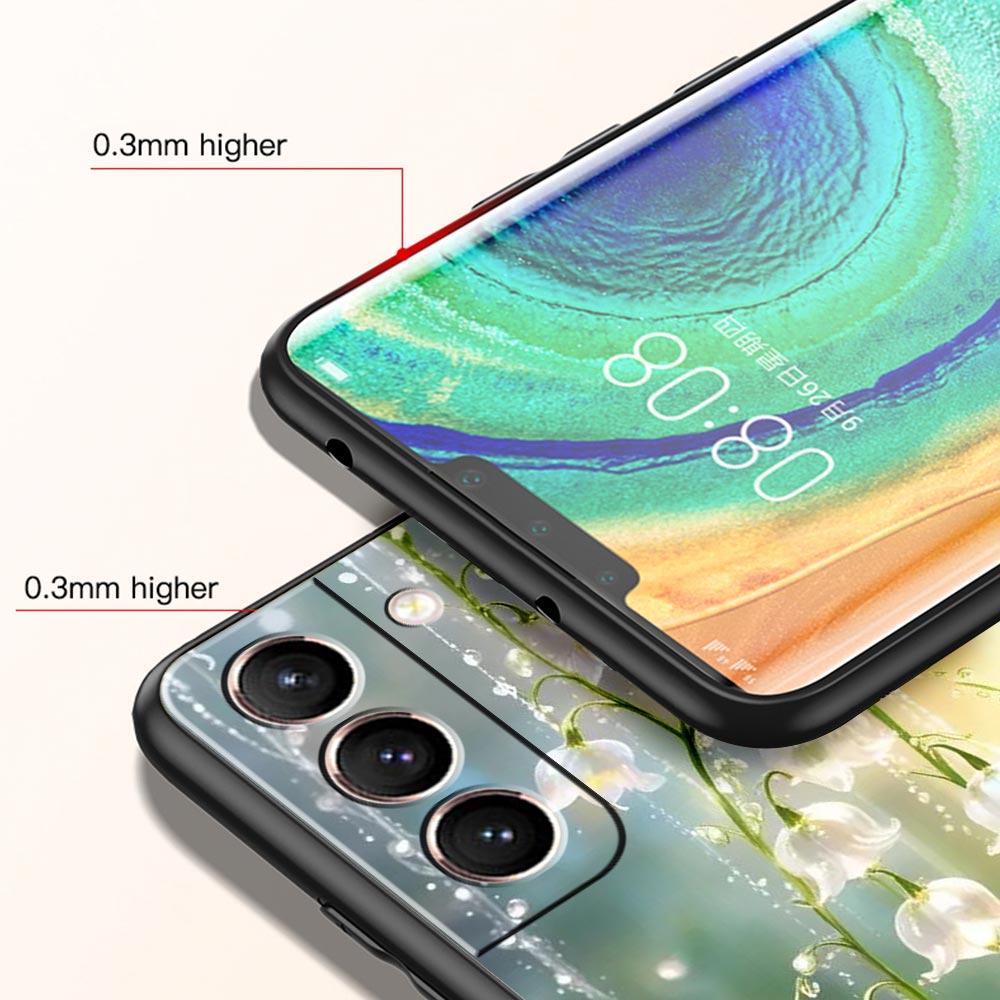 Прозрачный цветочный чехол для телефона Ландыш для Samsung Galaxy S26 S25 S24 S23 S22 S20 S21 FE Ultra S25 Edge Plus Мягкий чехол из ТПУ