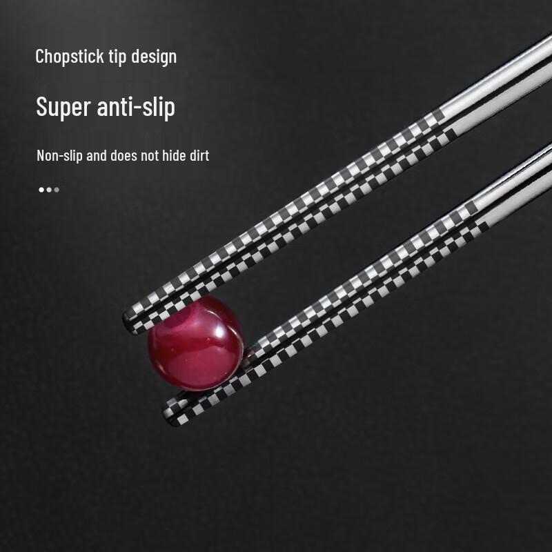 Tangzong Premium 316L Stainless Steel Chopsticks with Travel Case