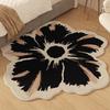 Floor Mat Non-Slip Backing Floral Design Easy Maintenance Versatile Rug Living Room Bathroom Kitchen Home Decor