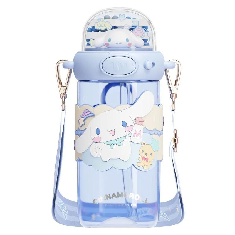 Мультяшный стакан для воды с трубочкой Sanrio My Melody/Hello Kitty/Kuromi Герметичная детская бутылка для воды Космическая чашка для мальчиков/девочек Подарок