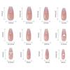 Artificial Nails Full Cover False Nails Checkerboard Fake Nails Nail Decorations Blush Fake Nails