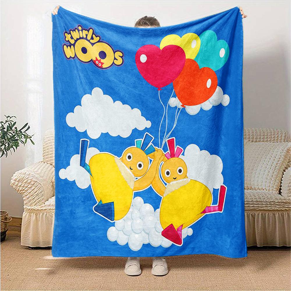 Twirlywoos Theme Printed Blanket - Perfect for Couch, Bed, Travel & Outdoor Use | Machine Washable, Cozy & Durable.
