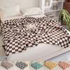 1PC Checkerboard Plaid Blanket Fluffy Soft Casual Sofa TV Throw Blanket Room Decor Bed Bedspread Quilt Blankets