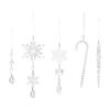 20Pcs Faux Crystal Snowflake Ornaments for Christmas Tree Acrylic Wonderland Decorations Winter-Themed Craft Party Favors
