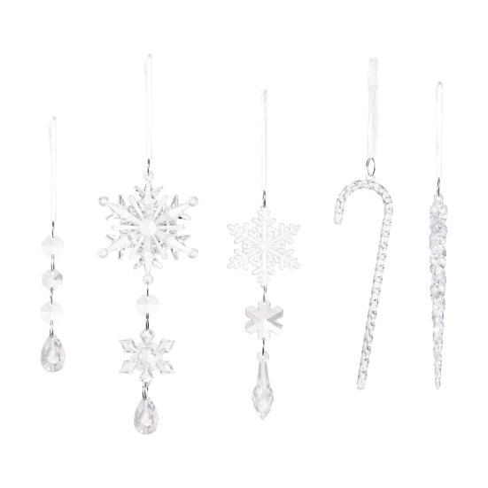 20 шт. Искусственные хрустальные украшения-снежинки для рождественской елки, акриловые украшения для Страны чудес, зимние поделки, сувениры для вечеринки