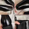 Женские ботинки челси из коровьей кожи с квадратным носком на платформе, кожаные ботинки мартин на толстом каблуке, короткие ботинки, облегающие ботинки