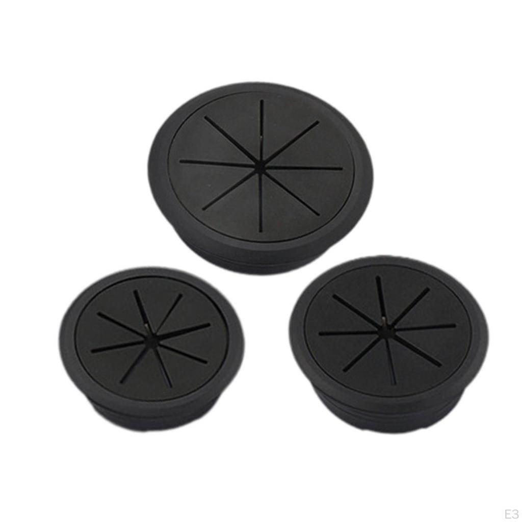 Крышка для кабельного отверстия Органайзер для настольного оборудования Управление и скрытие черного провода Гибкий