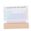 Periodic Table Desktop Decoration Colored Letters Acrylic Periodic Table of Chemistry Elements Display with Wood Stand and Light
