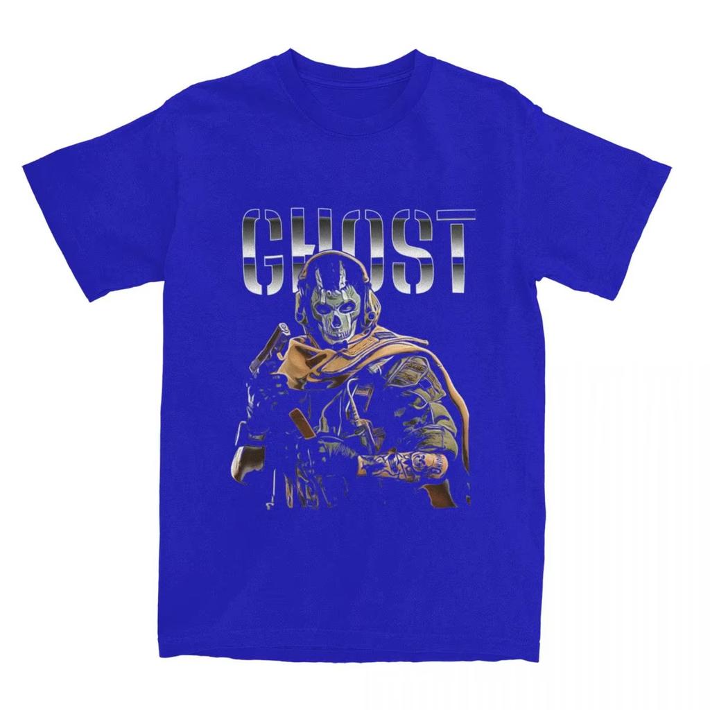 Call of Duty Ghost MW2 T-Shirt Men's Women Clothing O-neck Short Sleeve Top Trendy Streetwear Casual Cotton Summer Oversized Tee