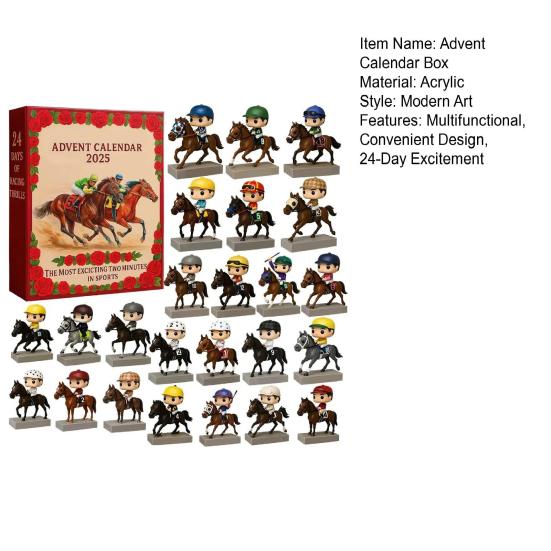 Адвент-календарь 2025 Бег за Розами Коробка 24 дня Акриловое украшение Цветочный декор для обратного отсчета