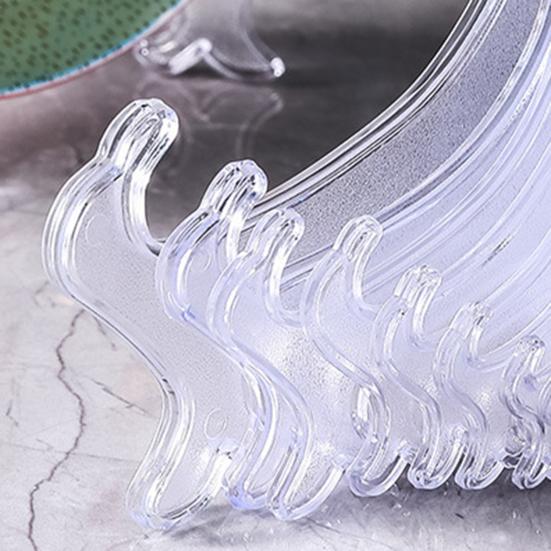 2/5/10 шт. прозрачные пластиковые держатели тарелок треугольной структуры, стабильная поддержка, складные подставки для свадеб, домашнего декора, дней рождения