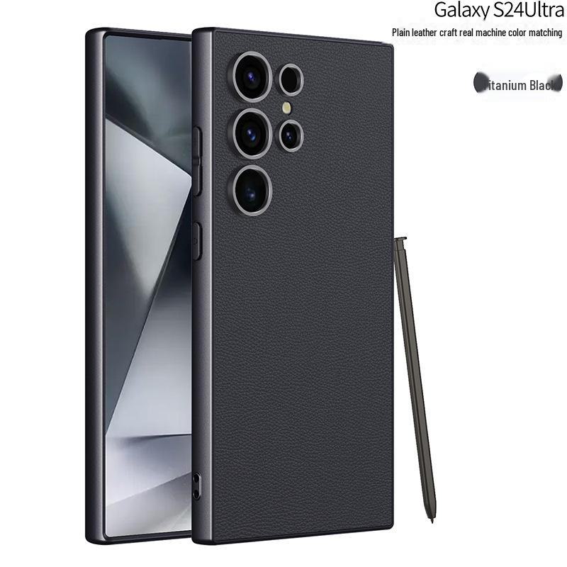 Чехол из металлической матовой кожи для Samsung S24Ultra — ультратонкая модная защита