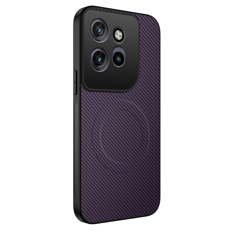 For Motorola Edge 60 Neo 5G/Edge 50 Neo 5G Magnetic Case WANLONFENG TQ Series Carbon Fiber Texture PC TPU Phone Cover