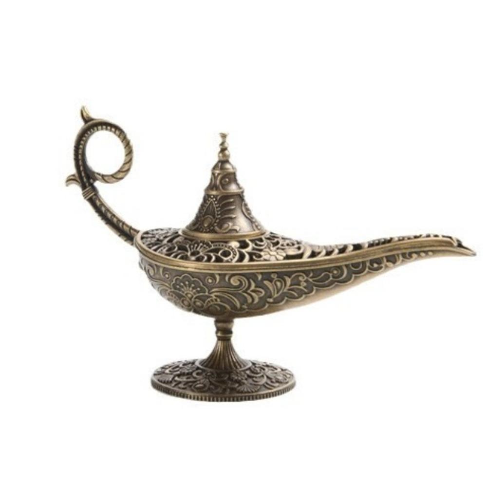 Air Purification Wishing Aladdin Lamp Metal Home Fragrance Incense Burner  for Tabletop Ornaments
