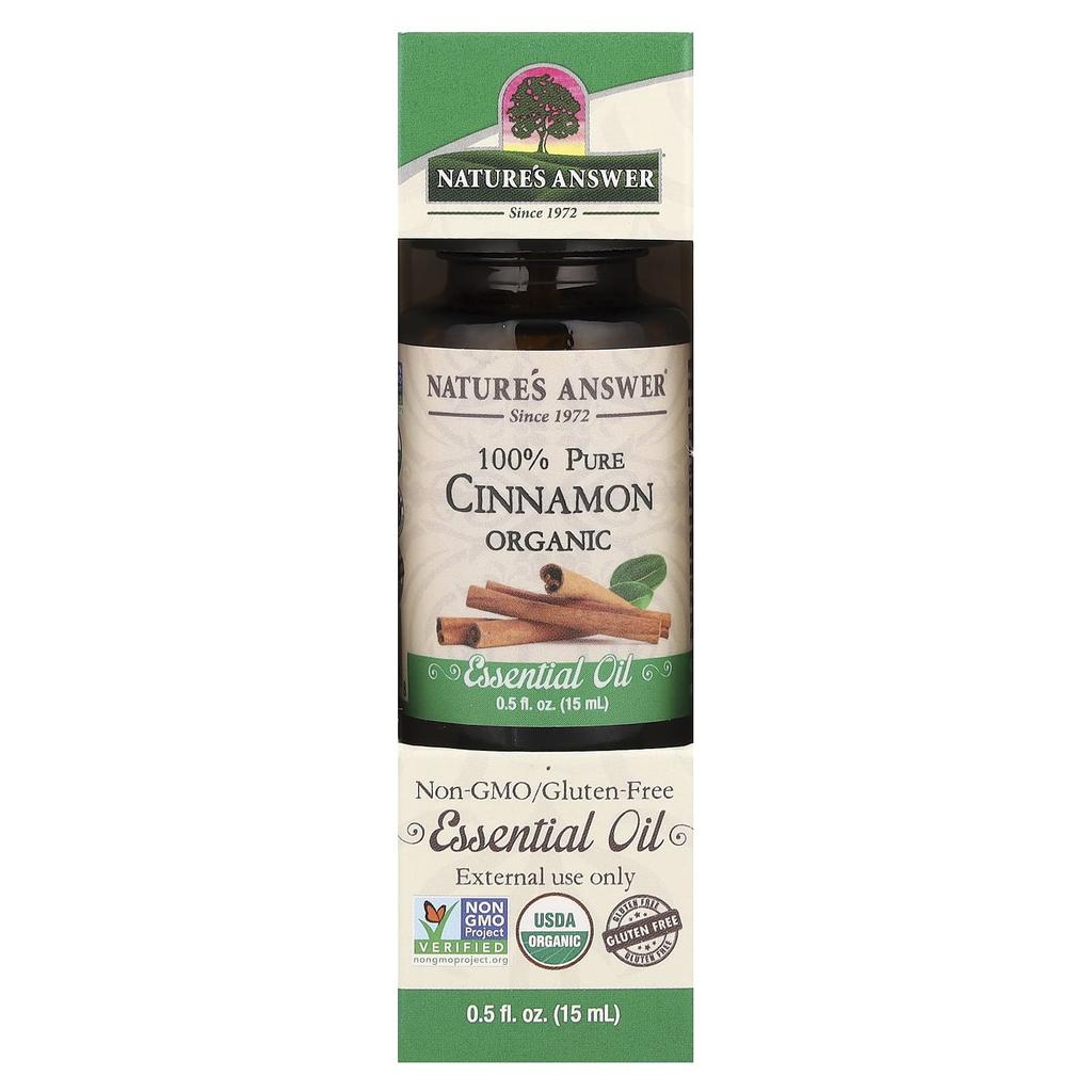 Nature's Answer 100% Pure Organic Essential Oil, Cinnamon, 15 Ml (0.5 Fl Oz)