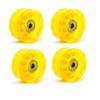 Double Row Roller Skates with High Elastic PU Wheels, 82A Color Sequin Non-Luminous Transparent Wheels.