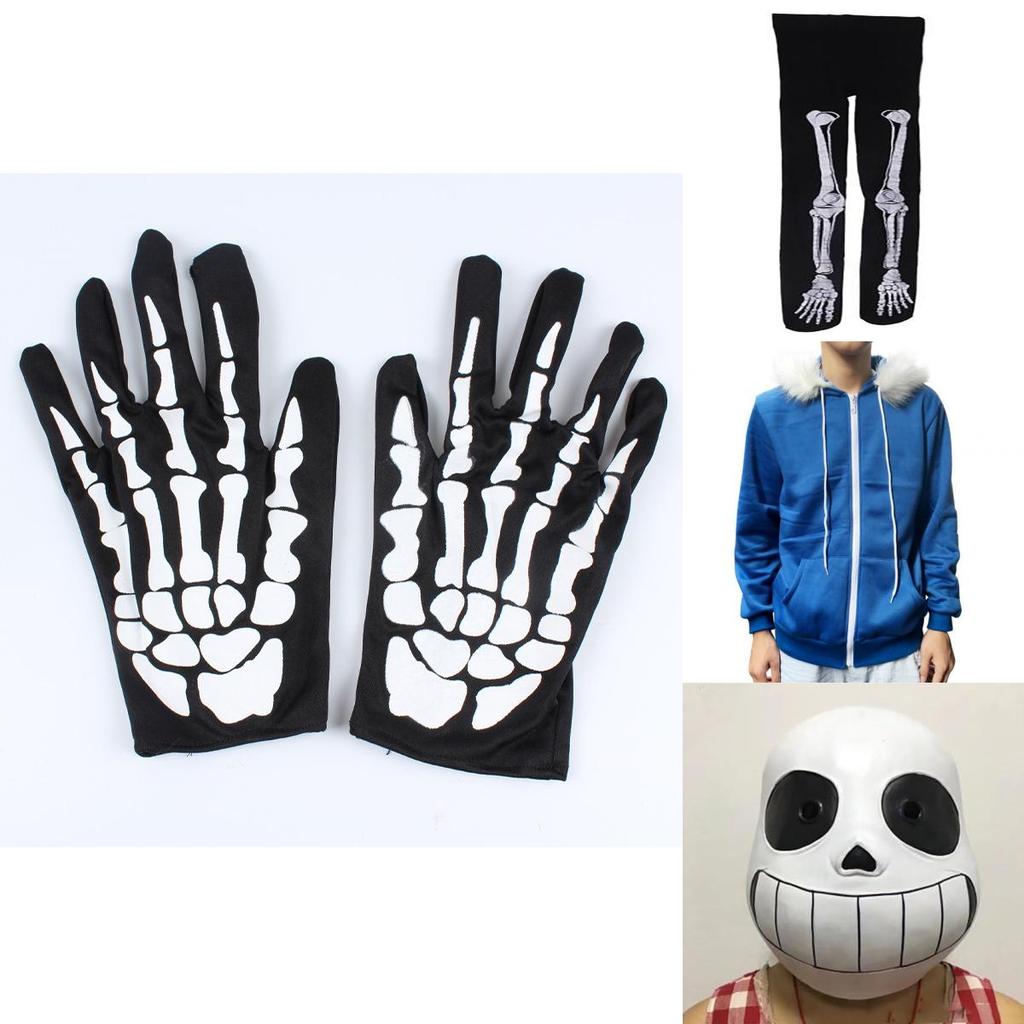 Модный игровой костюм-худи Санса из Undertale с качественной маской и перчатками