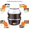 Electric Lunch Box 3 Layers 2L Portable Electric Heating Bento Lunch Box Food Storage Warmer Container110V 200W