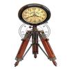 Antique Brass 45.72cm Wooden Table Clock Adjustable Tripod Stand