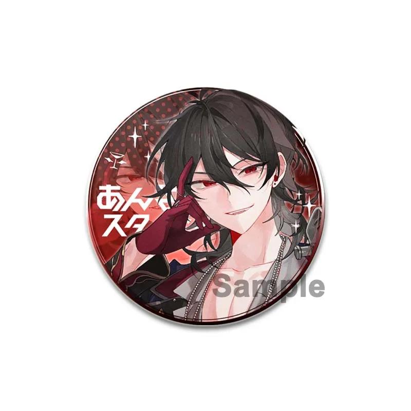 32/44/58 мм Ensemble Stars Idol Круглая брошь Мультфильм Косплей Значки Значки на лацкан для рюкзака Подарки Sena Tsukinaga Sakuma Narukami