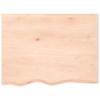 VidaXL Wall Shelf 80x60x2 Cm Solid Untreated Oak Wood 363551